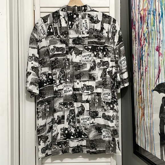 Puritan Motorcycle Short Sleeve Button Down Shirt - Picture 6 of 9